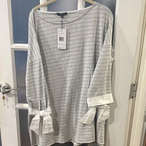 Lafayette 148 New York Silver Melange Top